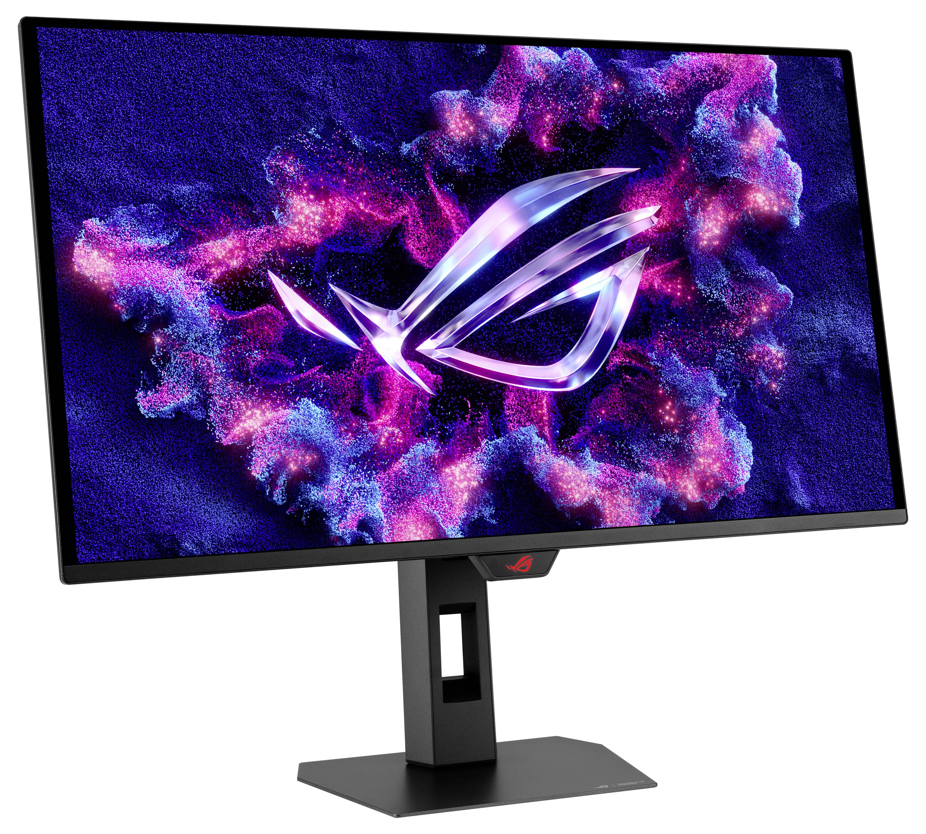 Ein Computermonitor, der einen rot gestalteten Bildschirm anzeigt, mit einer Roboterfigur in Rüstung und Schutzbrille neben einem Logo und Text, der „Für diejenigen, die es wagen