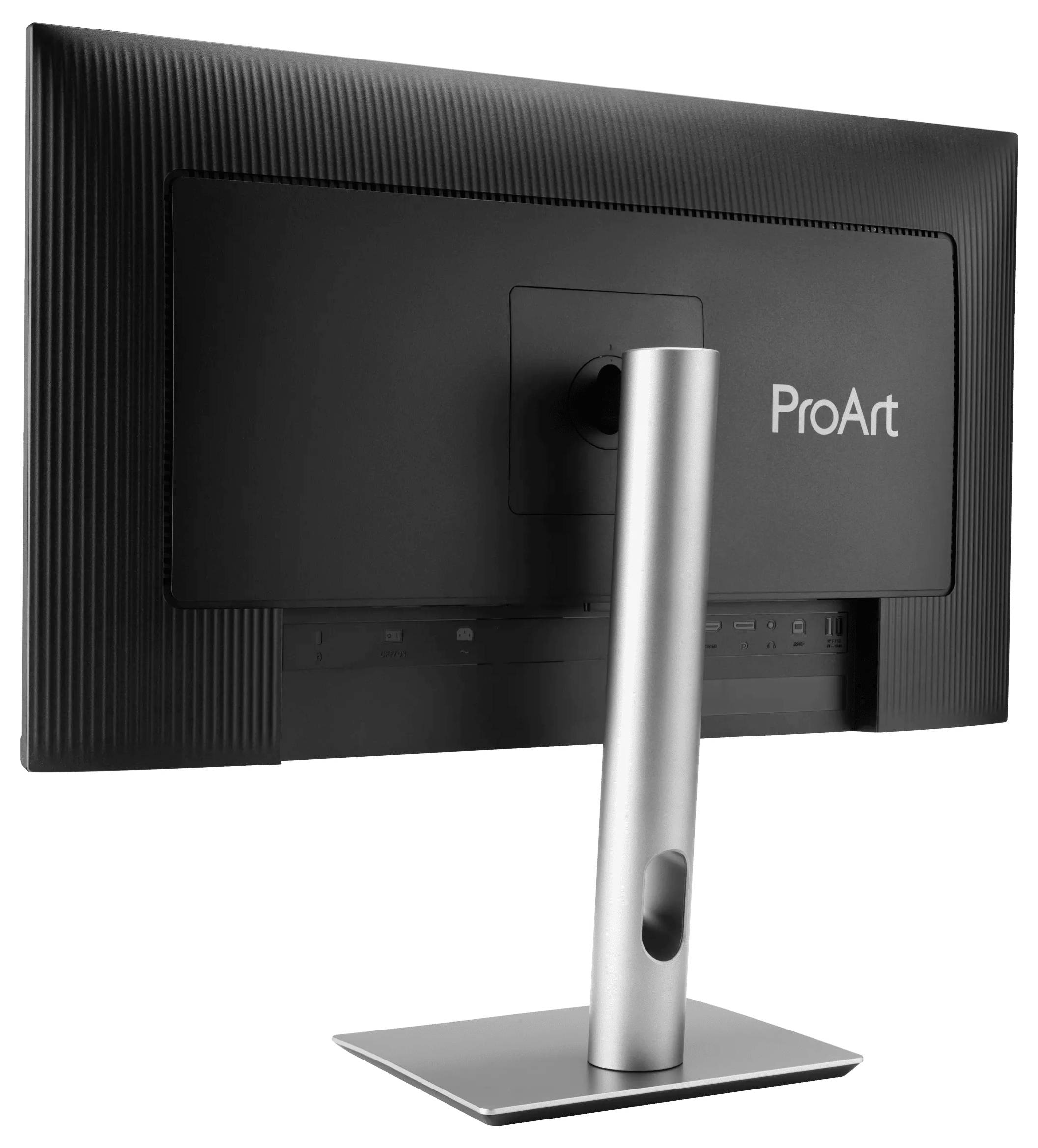 Ein schwarzer Computermonitor mit dem Wort „ProArt