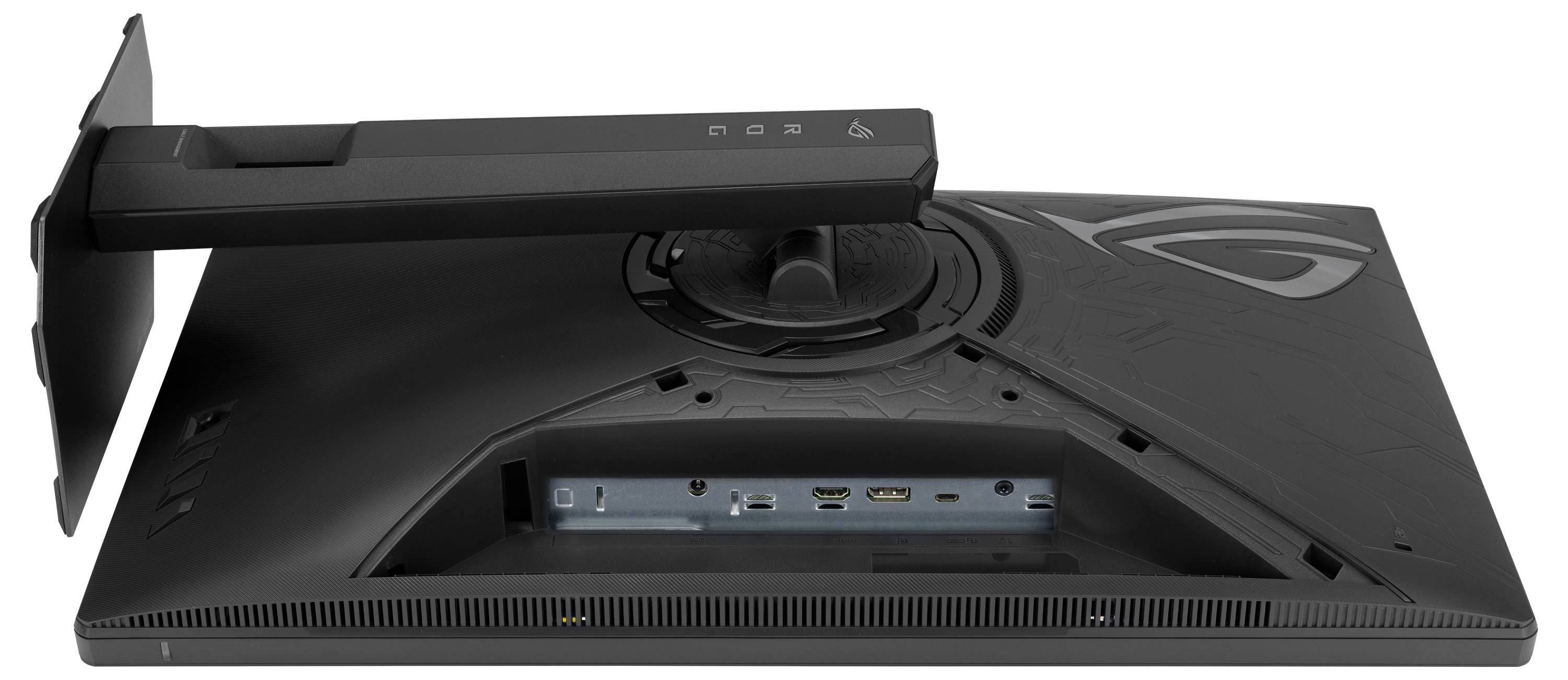 Ein Computermonitor zeigt eine Stadtlandschaft an, auf der der Text „ASUS Business Monitor