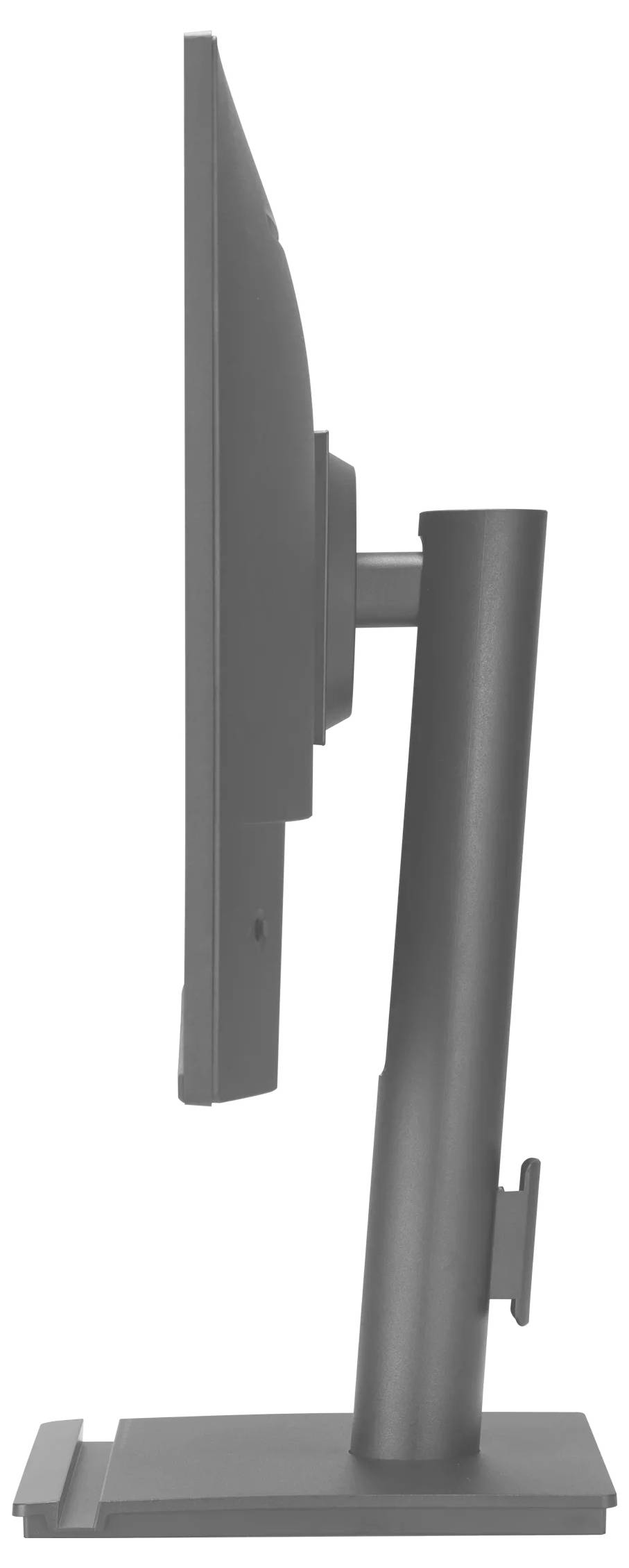 Nahaufnahme einer schwarzen Maschine mit einer beigefarbenen Steckdosenschutzkappe, gestützt durch Saugnäpfe auf einer Holzoberfläche. Verschwommener grüner Hintergrund.