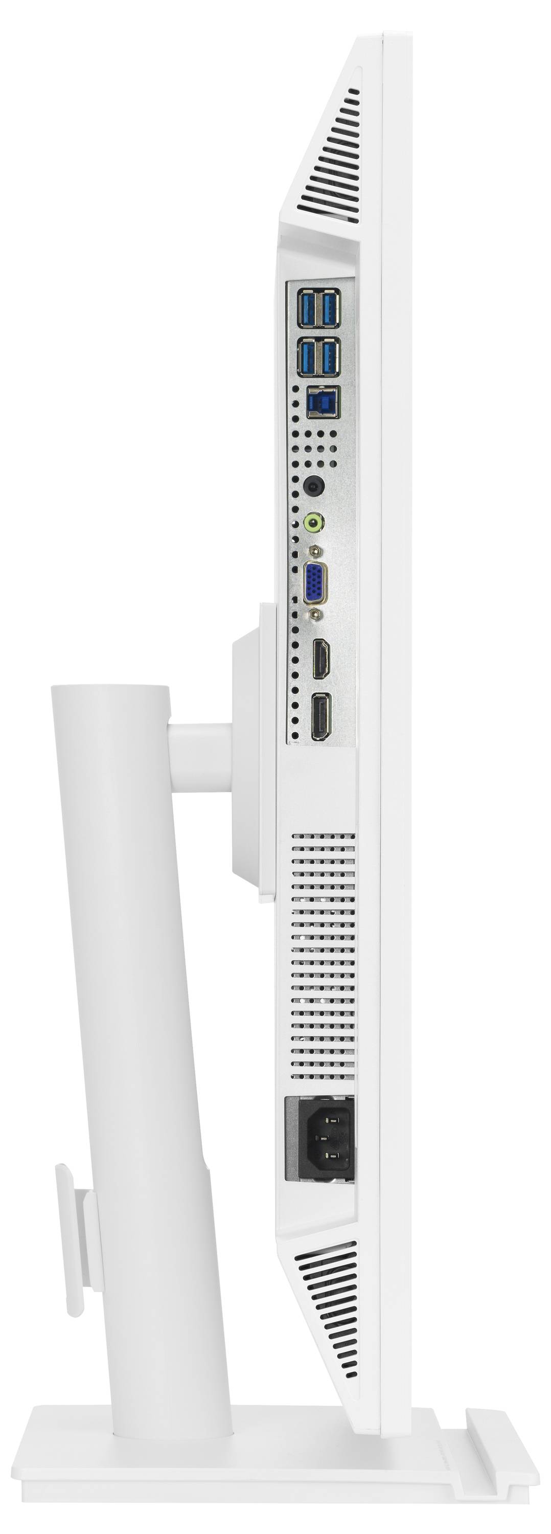 Explosionsansicht eines kreisförmigen weißen elektronischen Geräts, das seine Komponenten zeigt, einschließlich Schrauben, Leiterplatte und Gehäuseschichten.