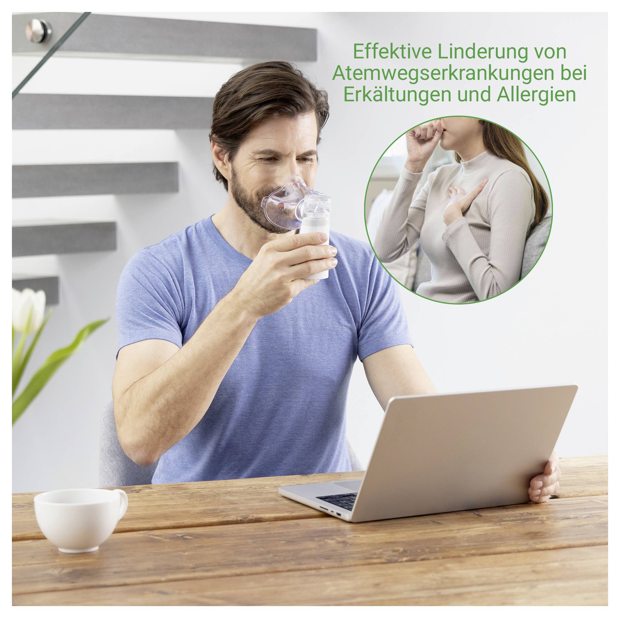 Medisana IN 515 tragbarer Ultraschallvernebler Inhalator