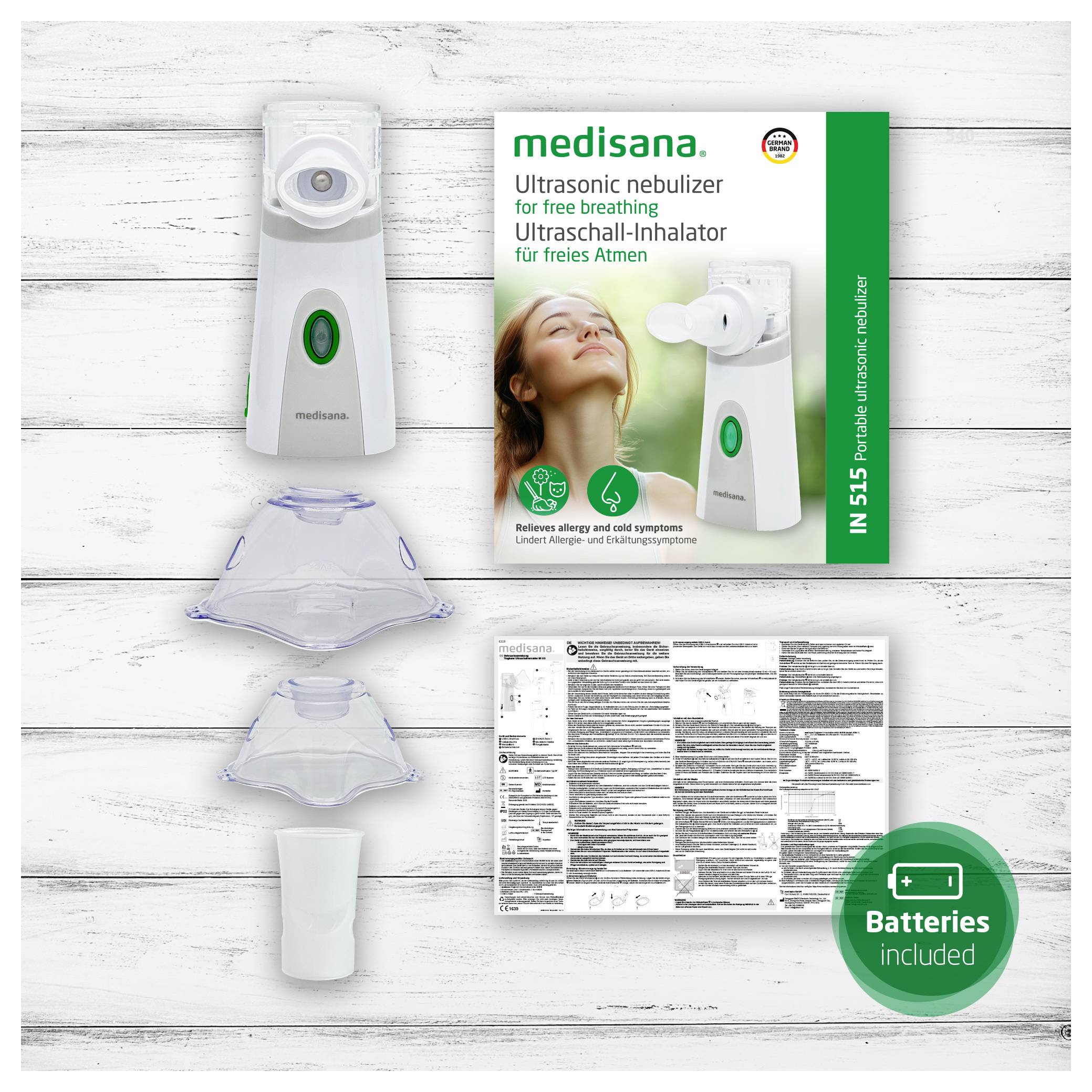 Medisana IN 515 tragbarer Ultraschallvernebler Inhalator