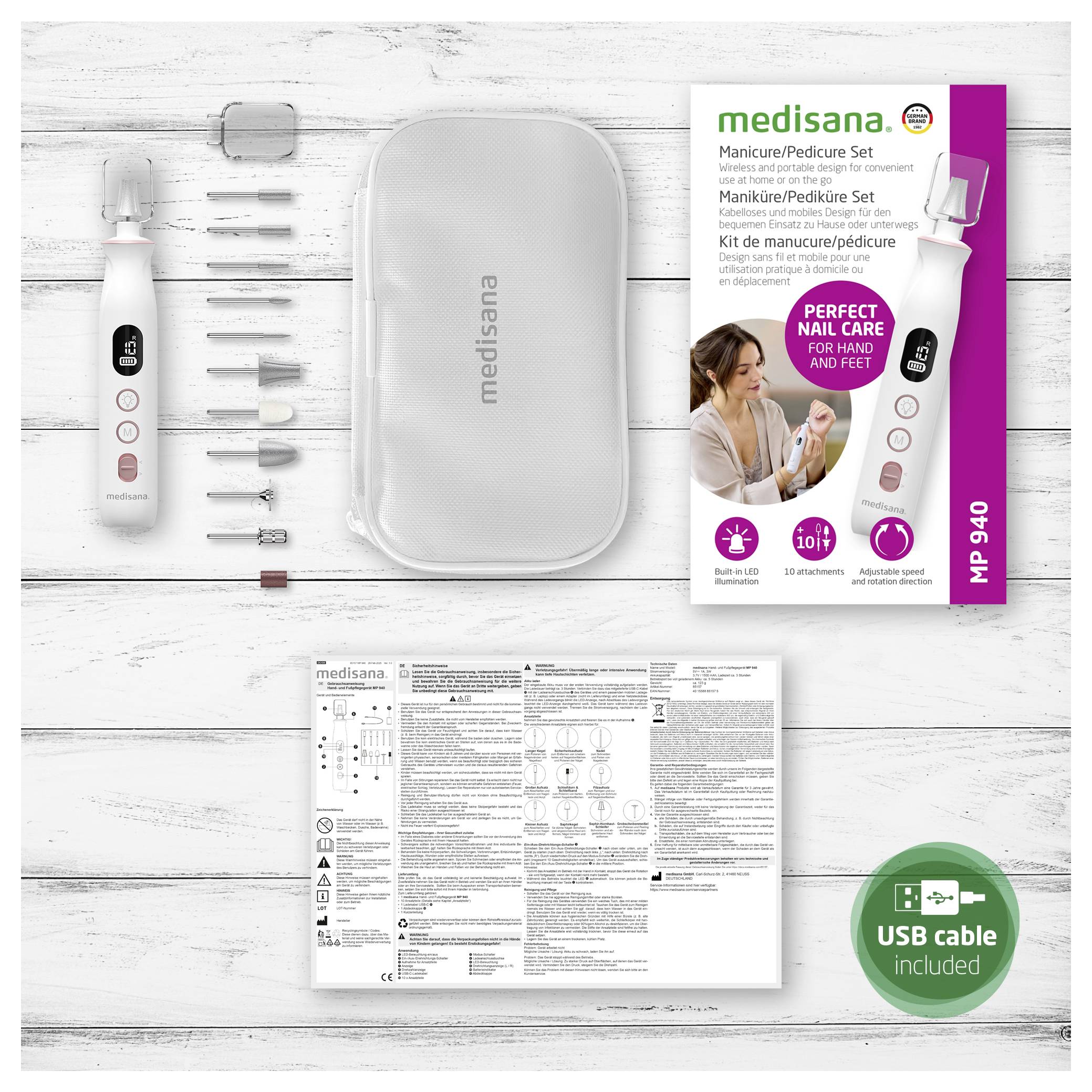 Medisana MP 940 Manicure/Pedicure Set Maniküre-Pediküre-Set