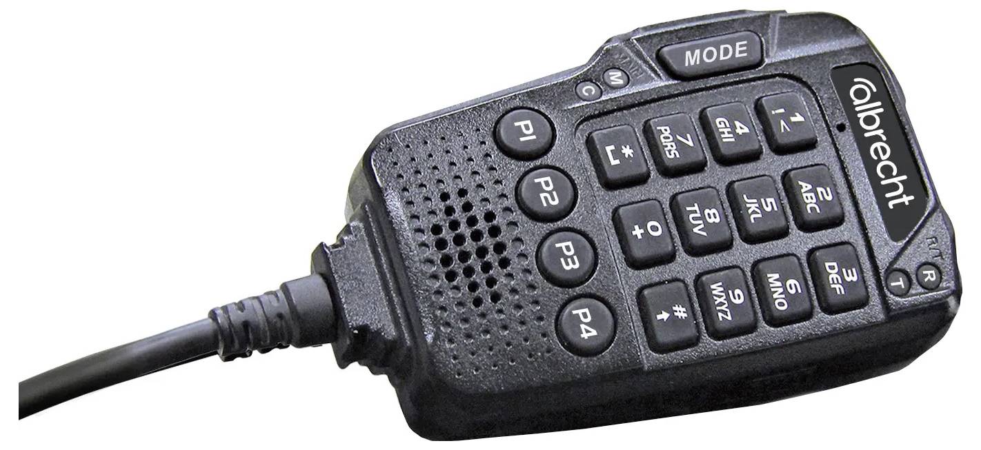 Albrecht Multifunktionales Mikrofon für AE 5900 Mini SSB Ansteck Sprach-Mikrofon Schwarz