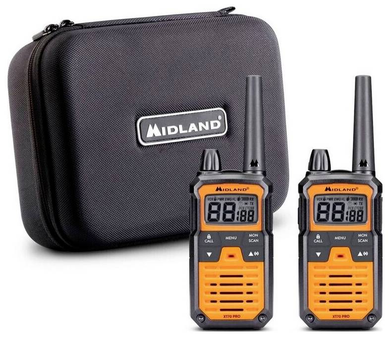 Midland XT70 Pro Kofferset, PMR+LPD, Orange C1465.01 PMR-Handfunkgerät