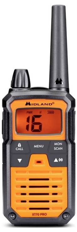 Midland XT70 Pro Kofferset, PMR+LPD, Orange C1465.01 PMR-Handfunkgerät