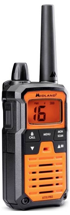 Midland XT70 Pro Kofferset, PMR+LPD, Orange C1465.01 PMR-Handfunkgerät