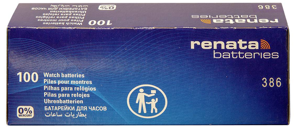 Renata Knopfzelle 386 1.55V 10 St. 130 mAh Silberoxid 386 MP CE