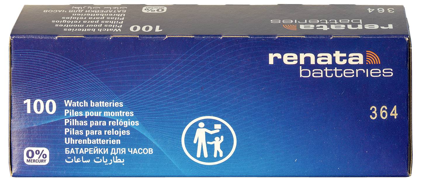 Renata Knopfzelle 364 1.55V 10 St. 19 mAh Silberoxid 364 MP CE