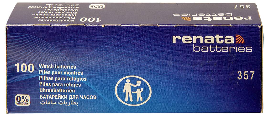 Renata Knopfzelle 357 1.55V 10 St. 160 mAh Silberoxid 357 MP CE