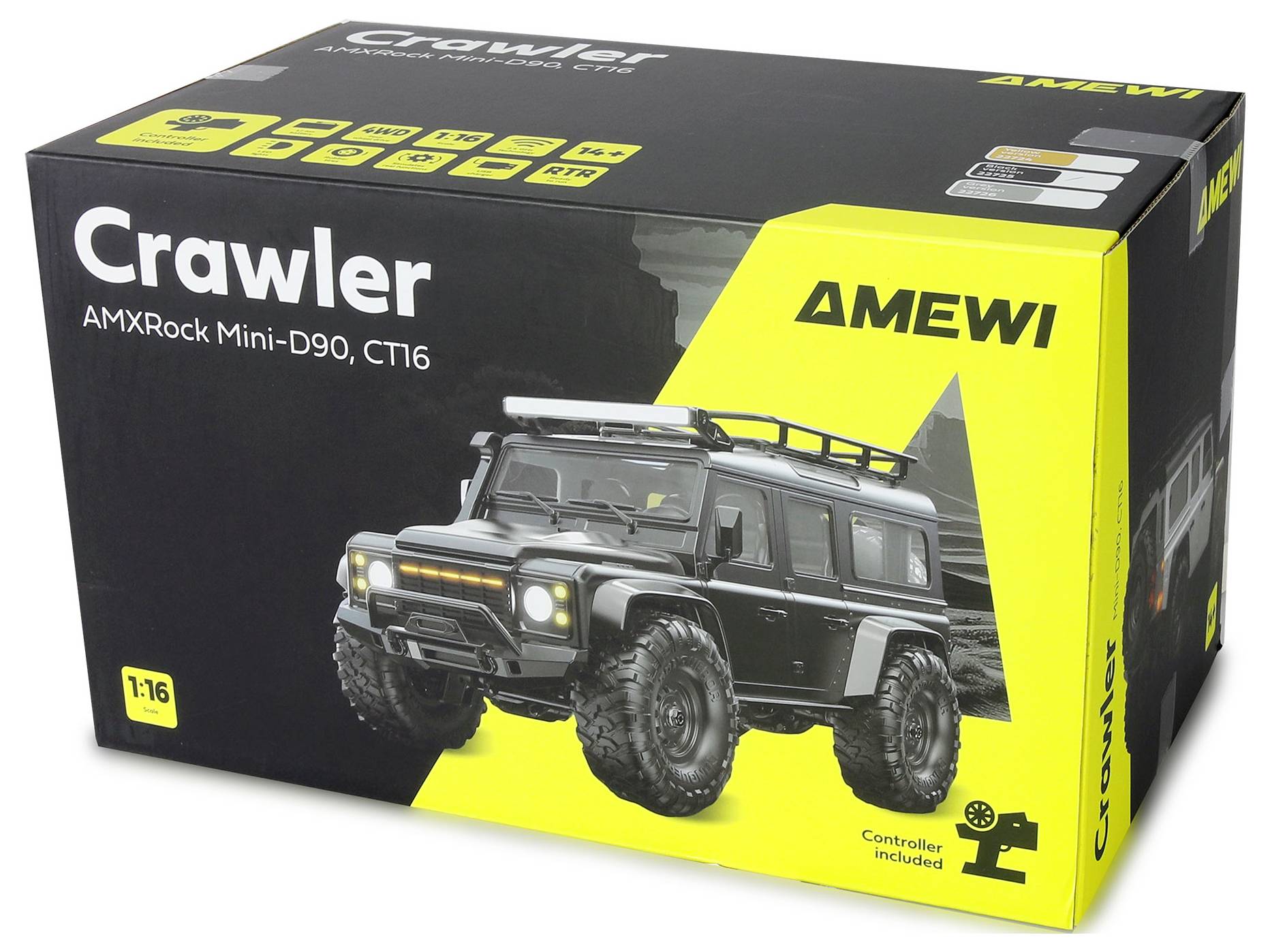 Amewi RC-Modell Brushed 1:16 Fahrzeug Elektro Crawler Allradantrieb (4WD) RtR 2,4GHz