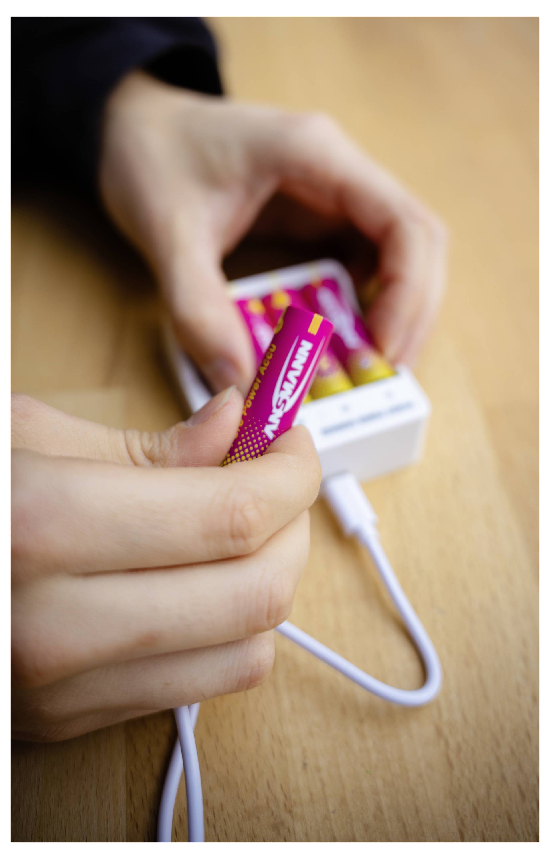 Ansmann Pure Power Set 4× Micro AAA Akkus und Lademodul Micro (AAA)-Akku NiMH 1250 mAh 1.2V 1St.