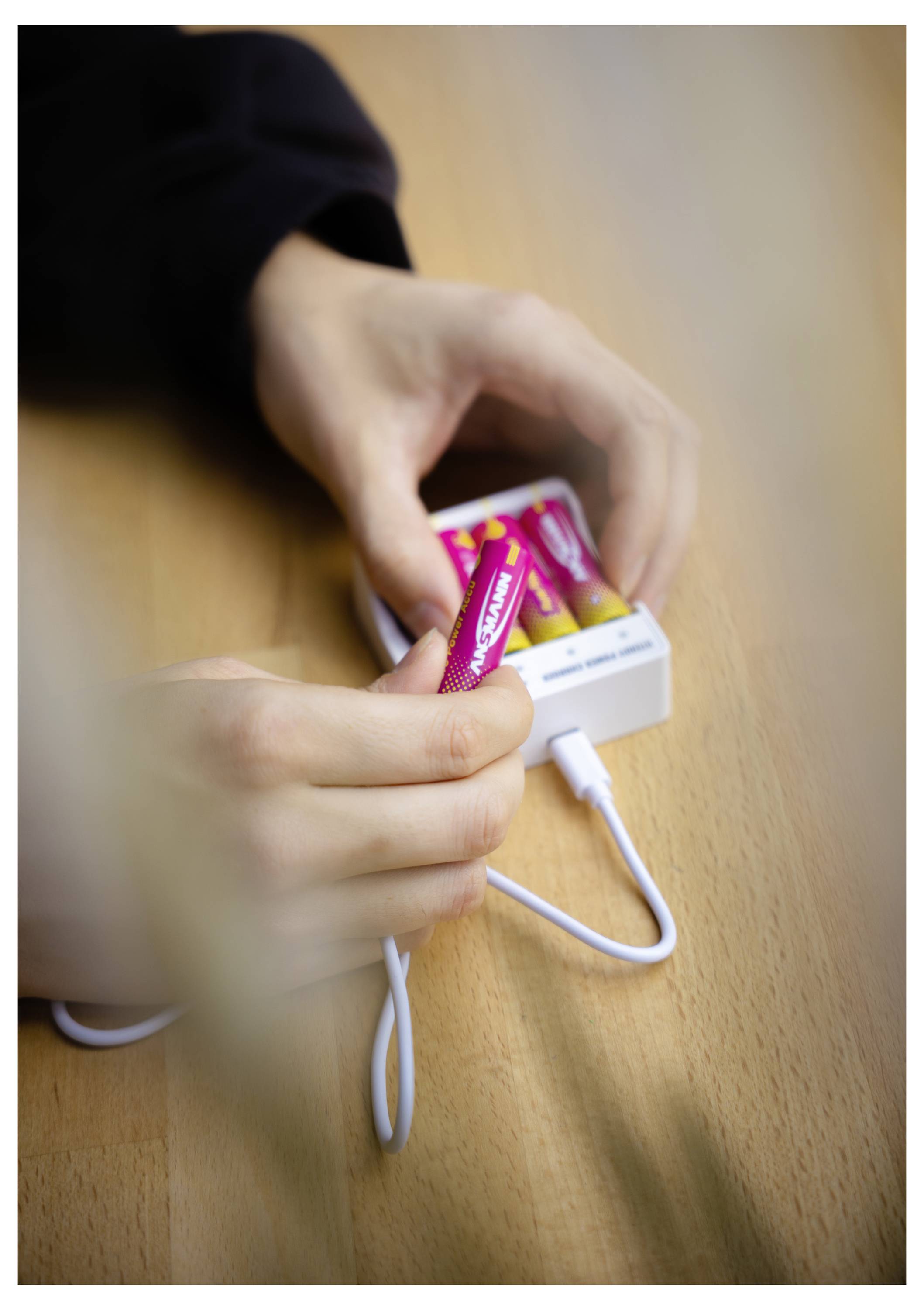 Ansmann Pure Power Set 4× Micro AAA Akkus und Lademodul Micro (AAA)-Akku NiMH 1250 mAh 1.2V 1St.