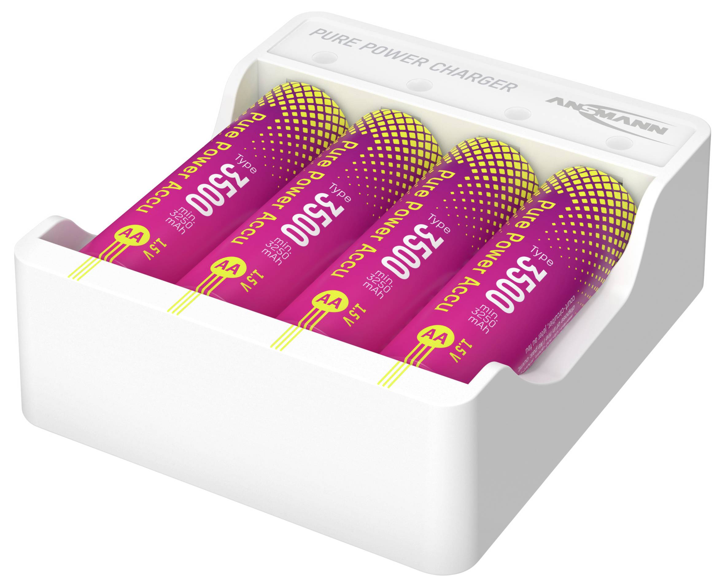 Ansmann Pure Power Set 4× Mignon AA Akkus und Lademodul Mignon (AA)-Akku NiMH 3250 mAh 1.2V 1St.