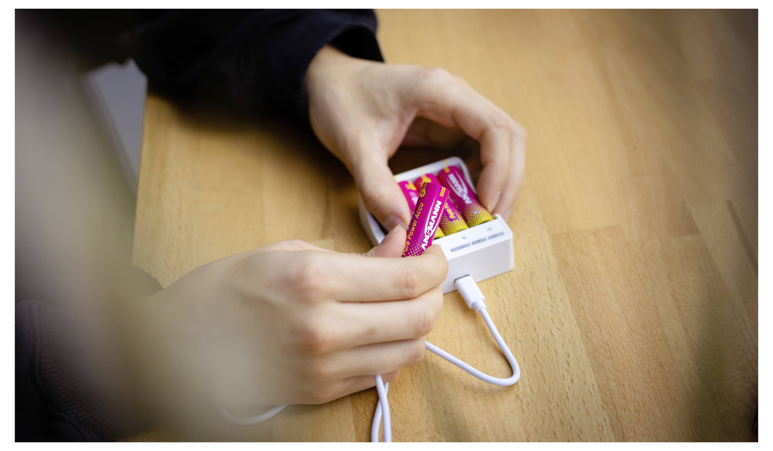 Ansmann Pure Power Set 4× Mignon AA Akkus und Lademodul Mignon (AA)-Akku NiMH 3250 mAh 1.5V 1St.