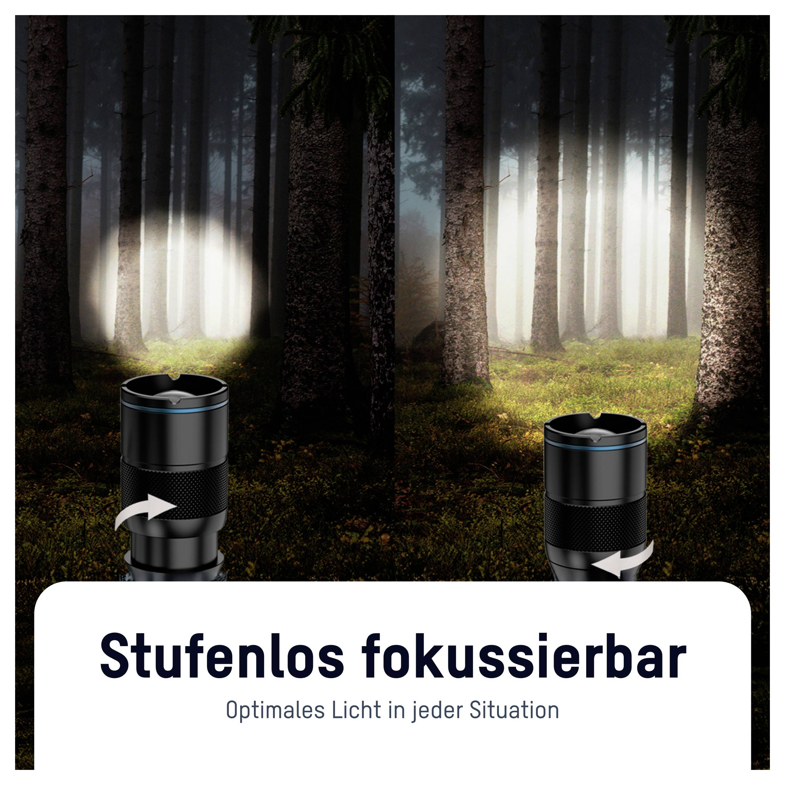 Ansmann LED Taschenlampe Adventure TA1800RF wiederaufladbar SMD LED Taschenlampe Große Reichweite akkubetrieben 1800lm 6h 182g