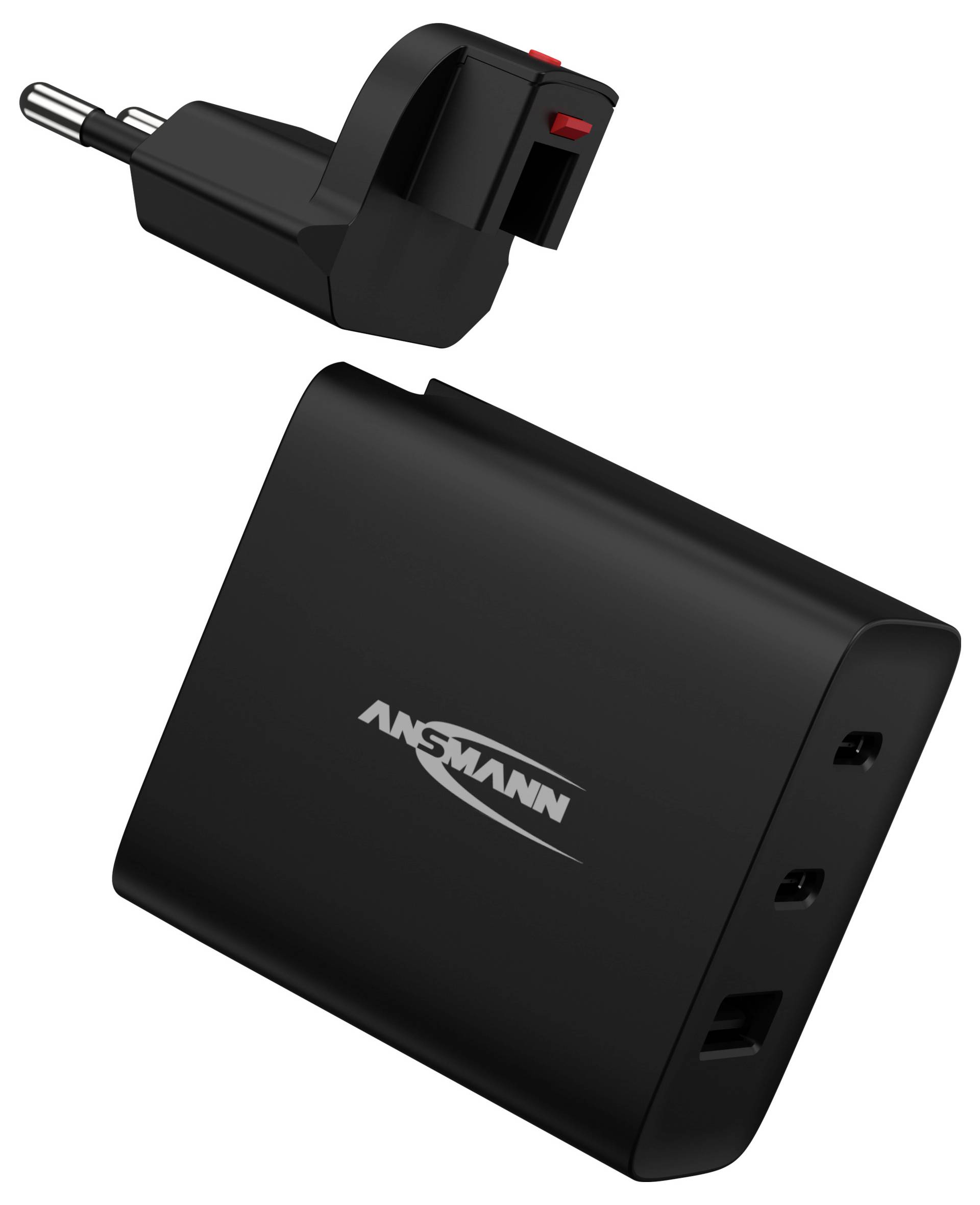 Ansmann USB-Ladegerät Travel Charger TC315 / 3A / 15,5W / 3 Port USB Ladegerät 15.5W USB-A Buchse Smart IC Schwarz Innenbereich