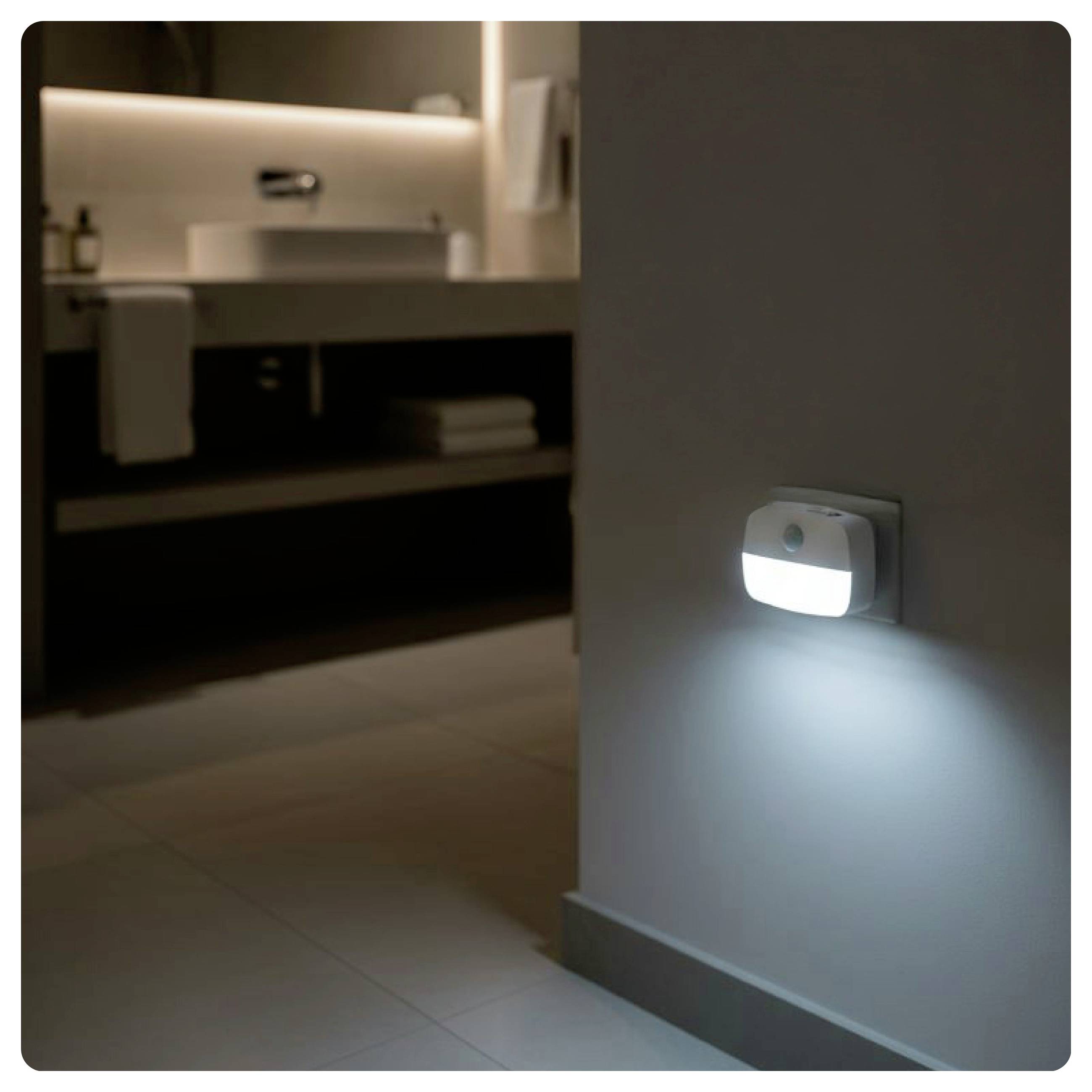 Ansmann Sensor-Nachtlicht NL30 AC 1600-0778 Nachtlicht mit Bewegungsmelder Rechteckig LED Warmweiß Weiß