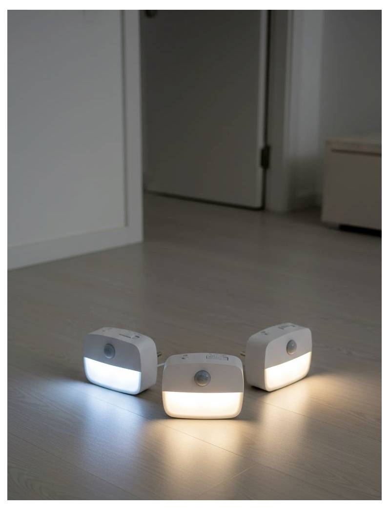 Ansmann Sensor-Nachtlicht NL30 AC 1600-0778 Nachtlicht mit Bewegungsmelder Rechteckig LED Warmweiß Weiß