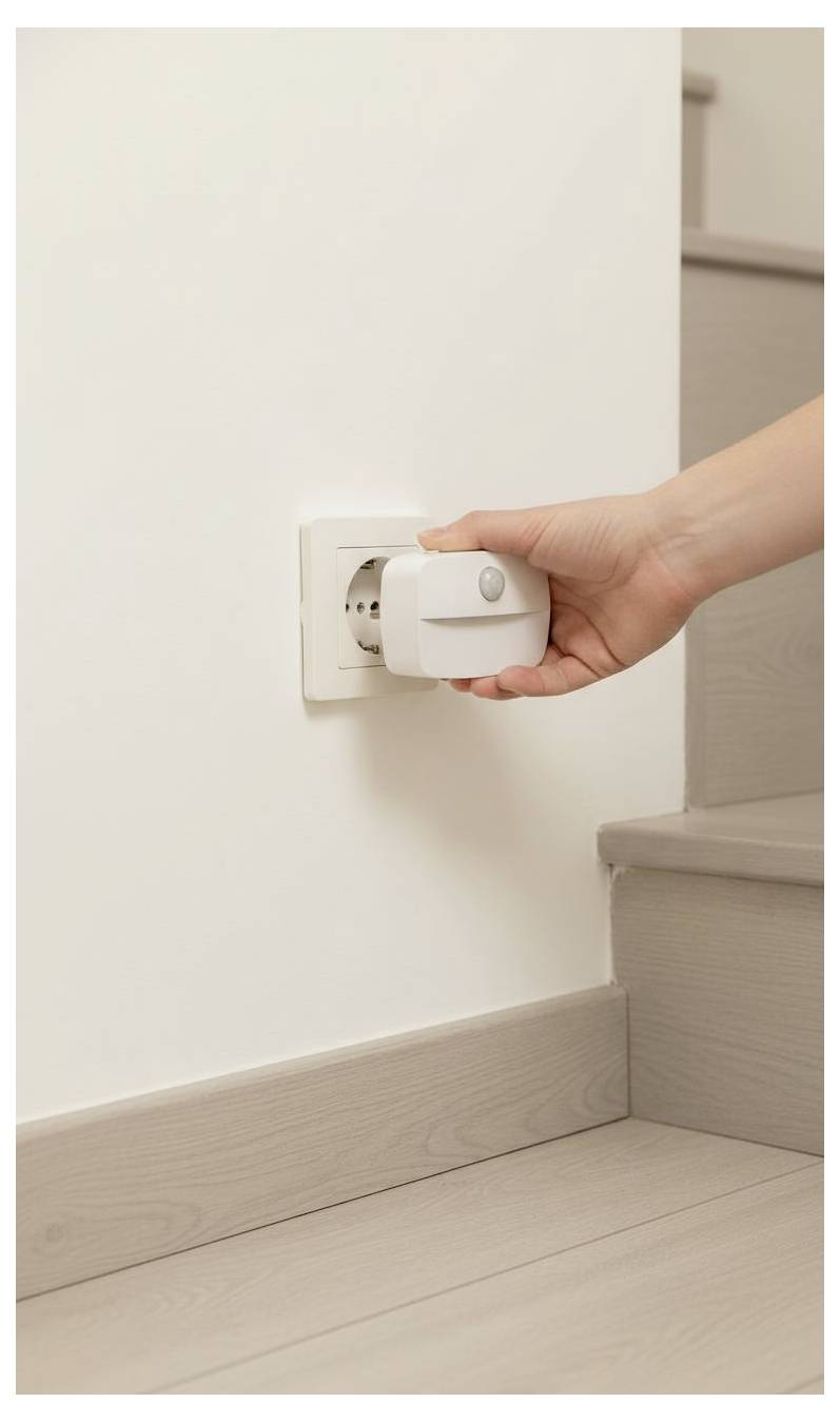 Ansmann Sensor-Nachtlicht NL30 AC 1600-0778 Nachtlicht mit Bewegungsmelder Rechteckig LED Warmweiß Weiß