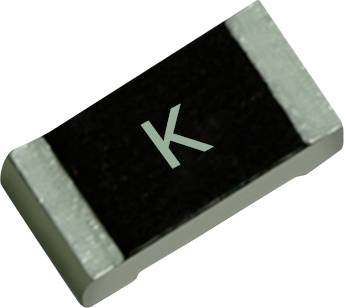 Ein kleines, oberflächenmontiertes elektronisches Bauteil mit der Aufschrift K.