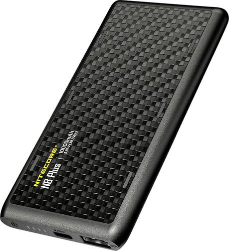 NiteCore NC-NBPLUS Powerbank 10000 mAh Quick Charge, USB PD Li-Ion Schwarz