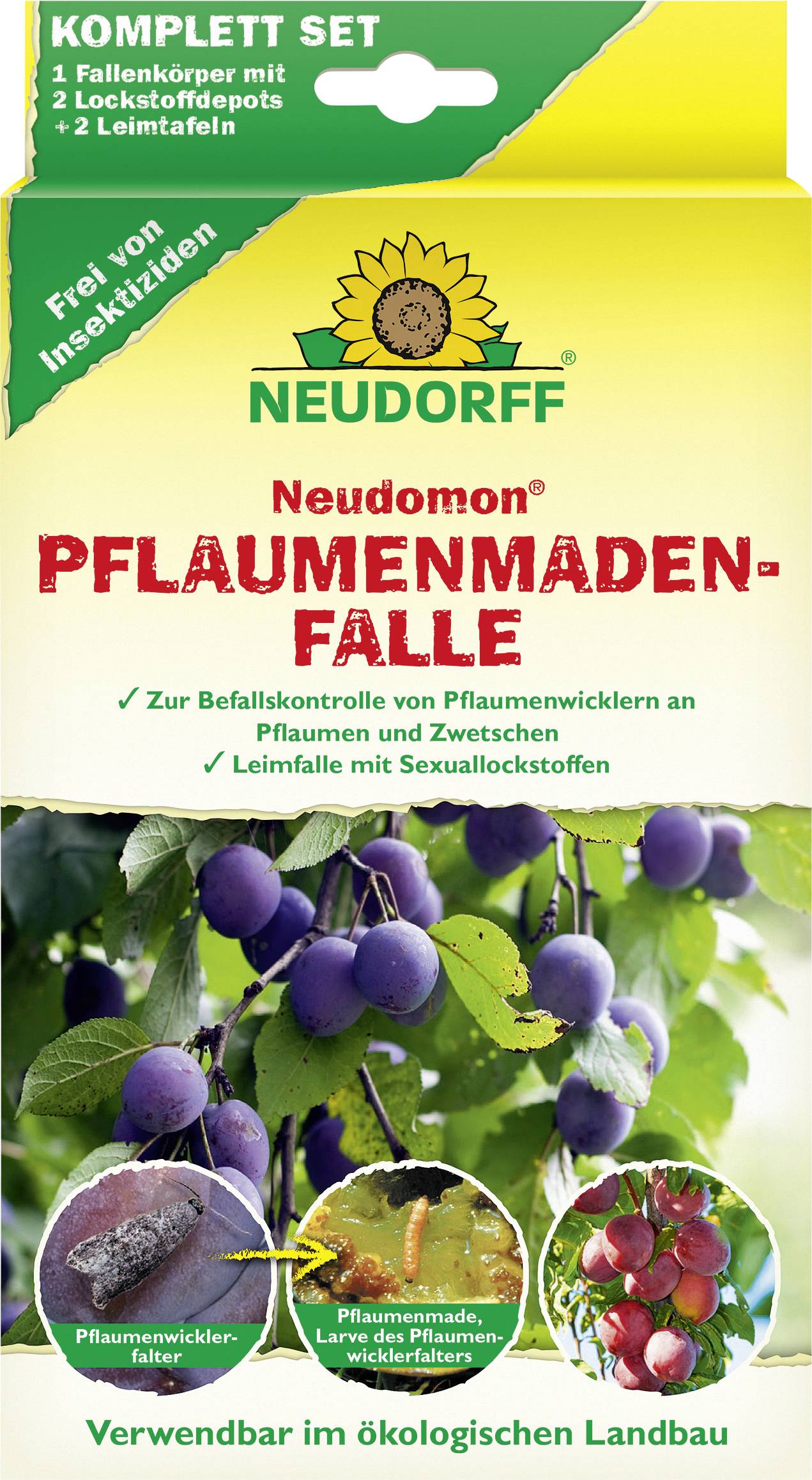 Paket für „Neudomon Pflaumenmaden-Falle