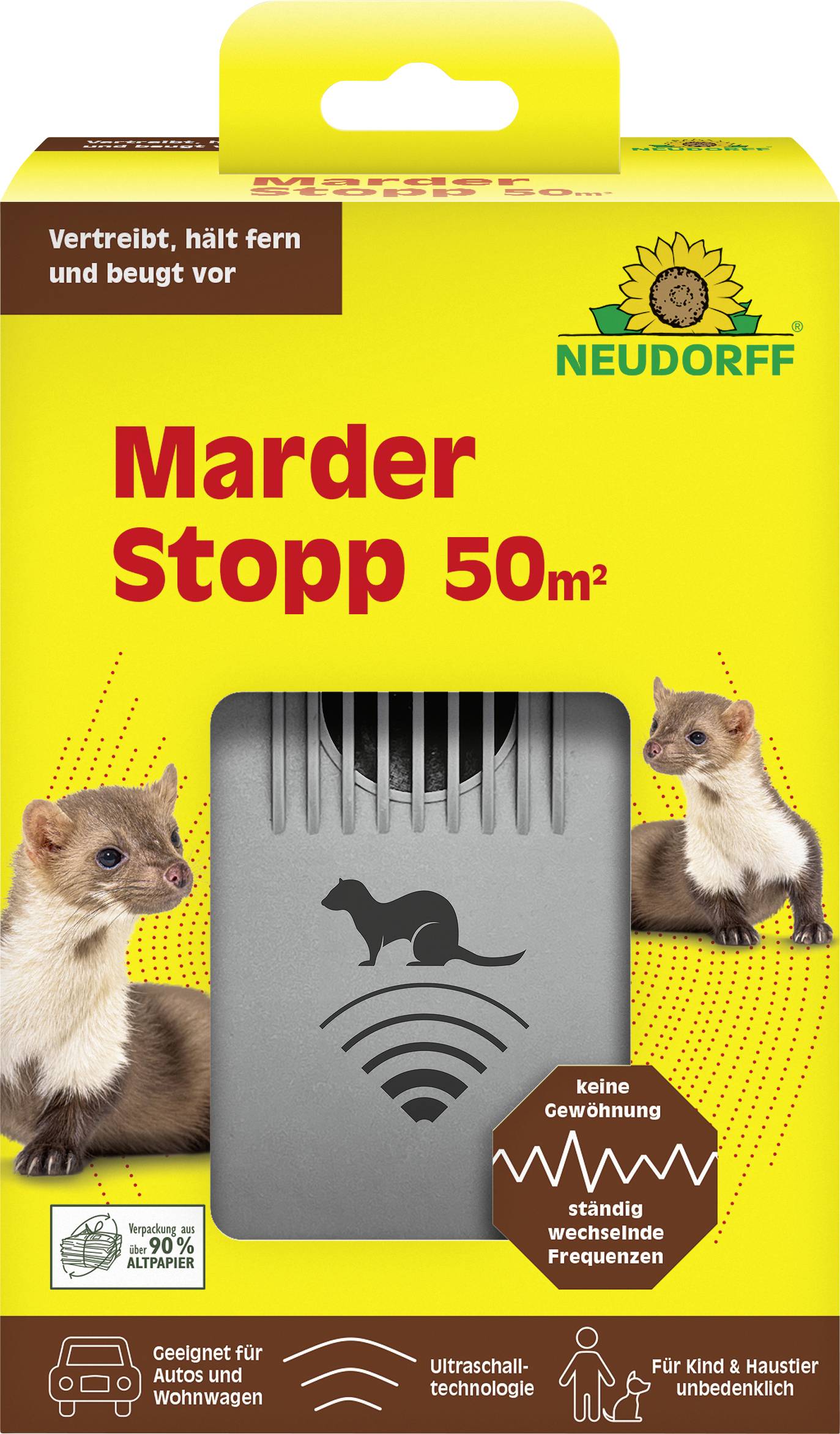 „Verpackung von NEUDORFF Marder Stopp 50m²