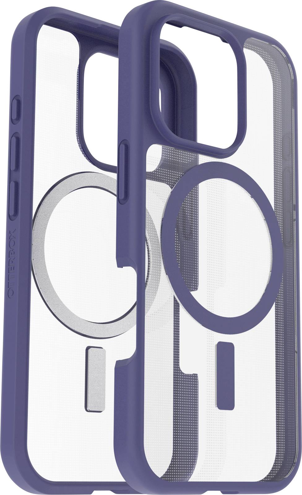 Eine blaue Schutzhandyhülle für iPhone 15 Pro Max mit MagSafe-Kompatibilität und verstärkten Ecken für erhöhte Langlebigkeit.