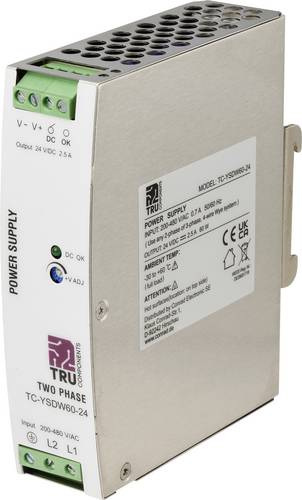 TRU COMPONENTS TC-14556824 Hutschienen-Netzteil (DIN-Rail) Verbrauch (StandBy) 0.8 W 24 V/DC 2.5 A