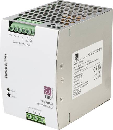 TRU COMPONENTS TC-14556832 Hutschienen-Netzteil (DIN-Rail) Verbrauch (StandBy) 7 W 24 V/DC 20 A 480