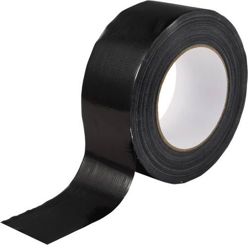 TOOLCRAFT TO-10917636 Gewebeklebeband Black (L x B) 50 m x 50 mm 1 St.