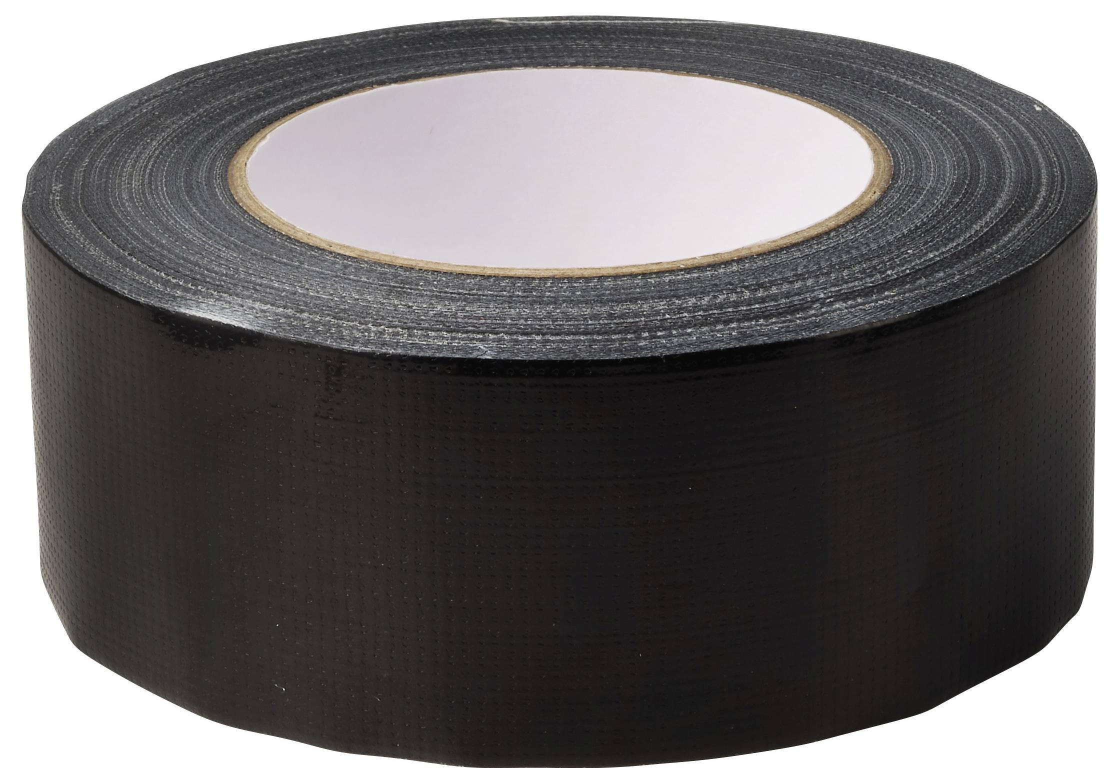 Rolle schwarzes Klebeband auf weißem Hintergrund.