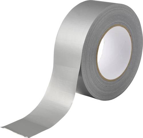 TOOLCRAFT TO-10917639 Gewebeklebeband Silber (L x B) 50 m x 50 mm 1 St.