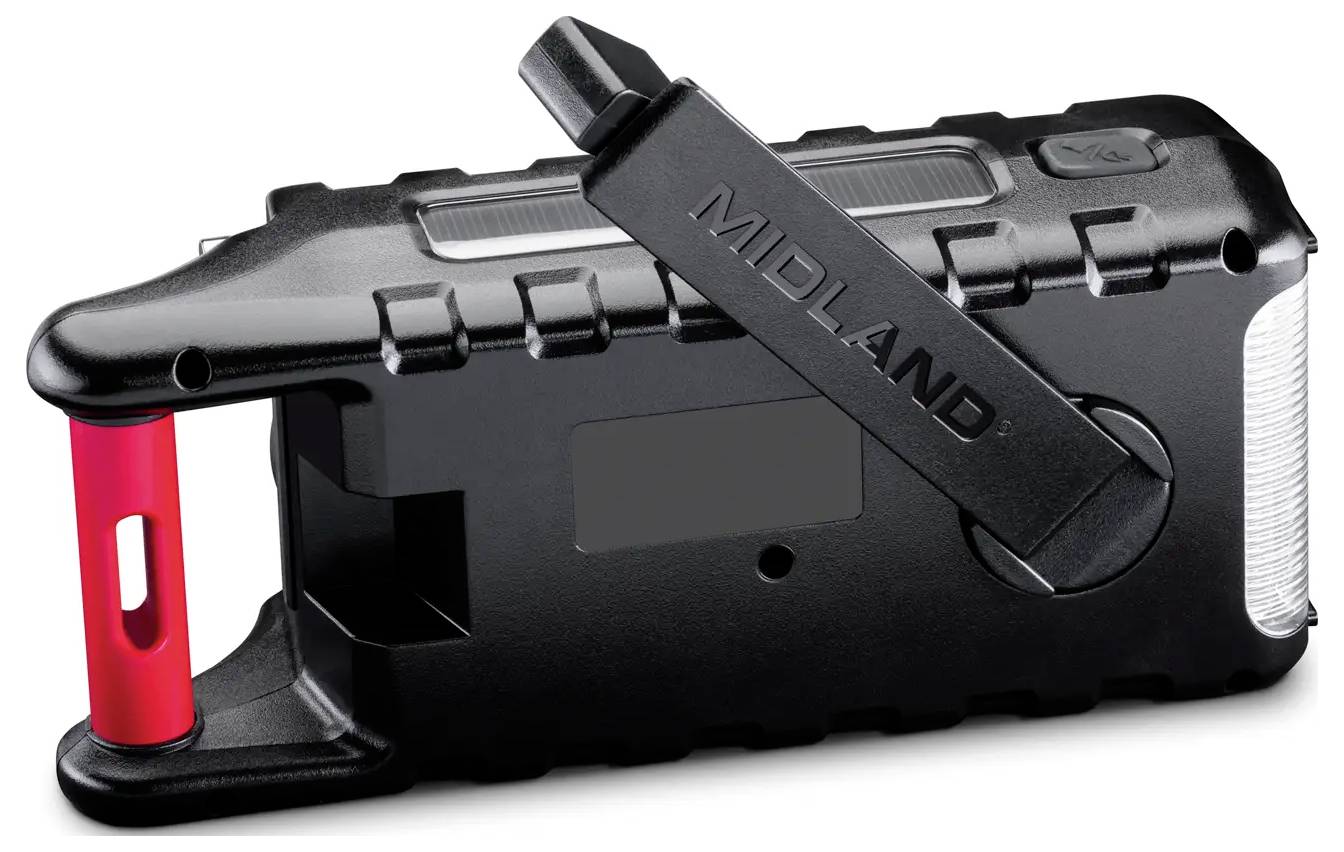 Midland ER 300 Pro Notfallradio AM, UKW Bluetooth®, Notfallradio, UKW, MW, USB Handkurbel, Solarpanel, Powerbank-Funktion, Taschenlampe, stoßfest