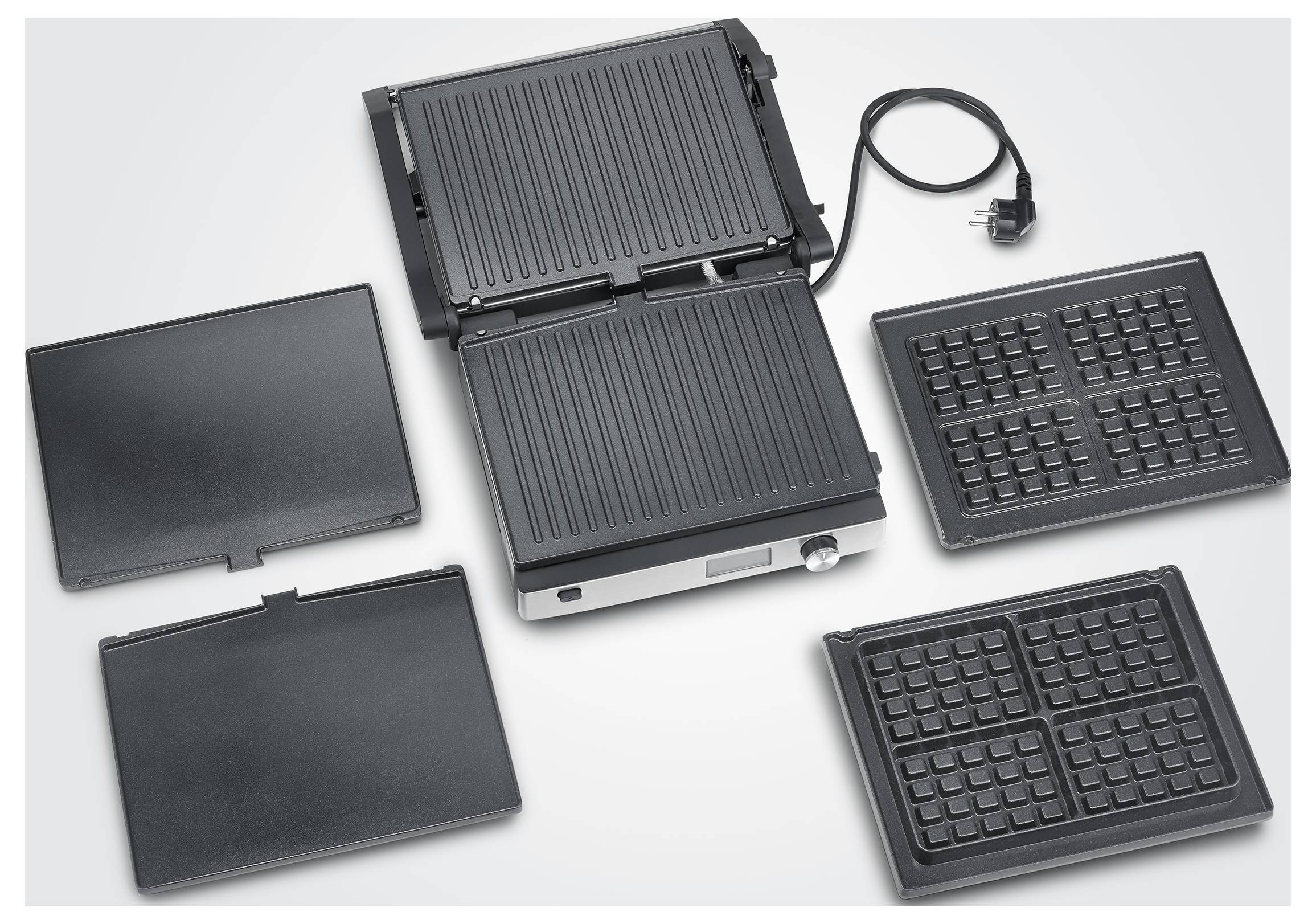 Severin 2380 Kontaktgrill Schwarz, Silber