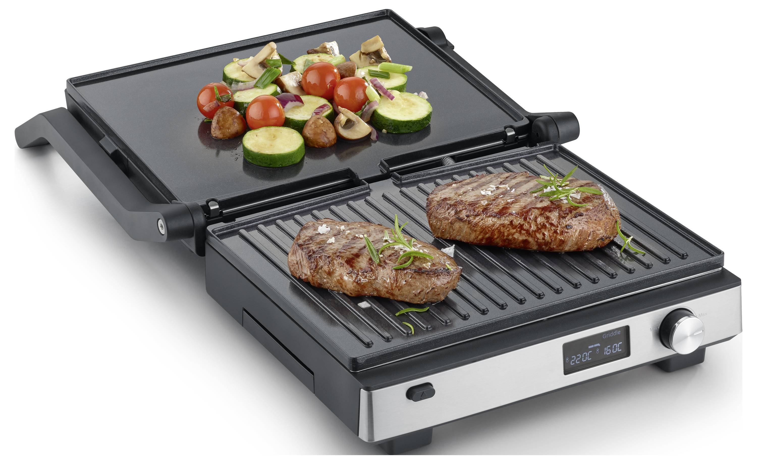 Severin 2380 Kontaktgrill Schwarz, Silber