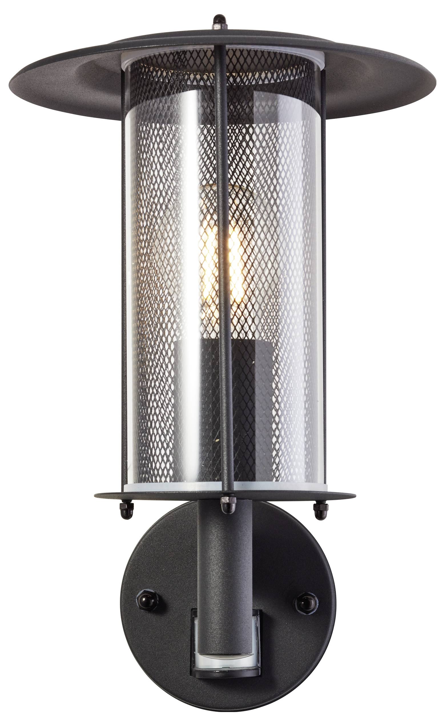 Brilliant Detroit 96463/76 Außenwandleuchte mit Bewegungsmelder E27 20W Schwarz (matt)