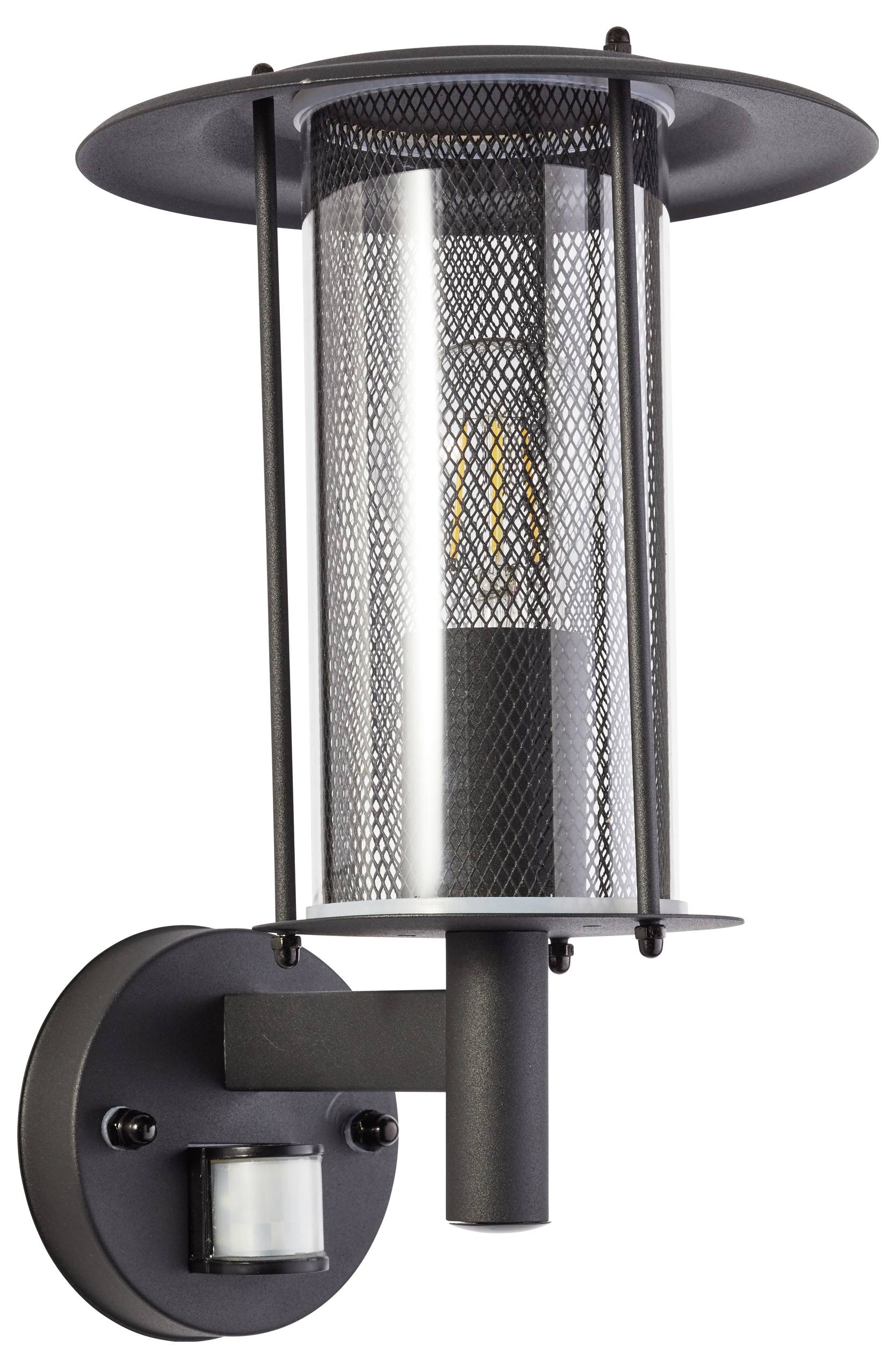 Brilliant Detroit 96463/76 Außenwandleuchte mit Bewegungsmelder E27 20W Schwarz (matt)