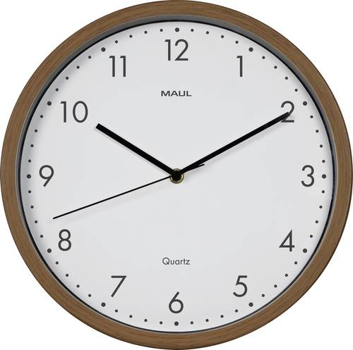Maul 9051476 Quarz Wanduhr 30 cm x 50 mm Holz (dunkel)