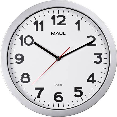 Maul 9053695 Quarz Wanduhr 35 cm x 350 mm x 30 mm x 50 mm Silber
