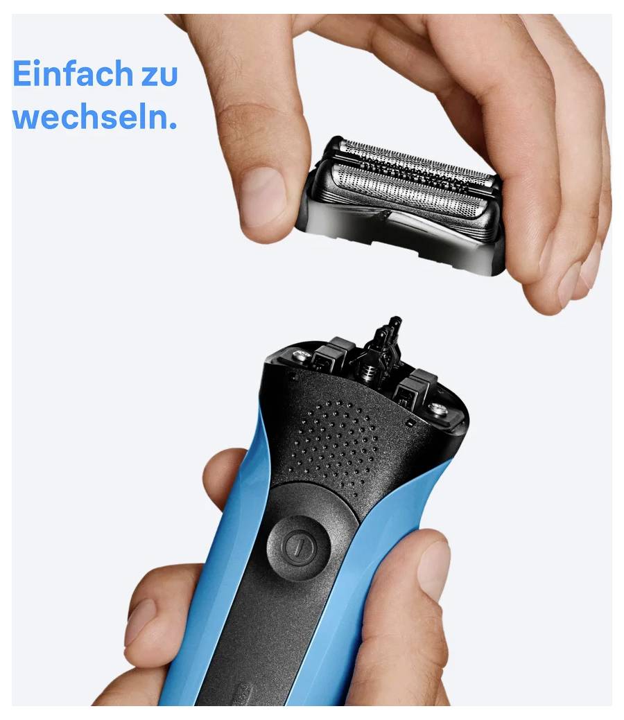 Braun Scherkopf Edelstahl, Schwarz 1St.