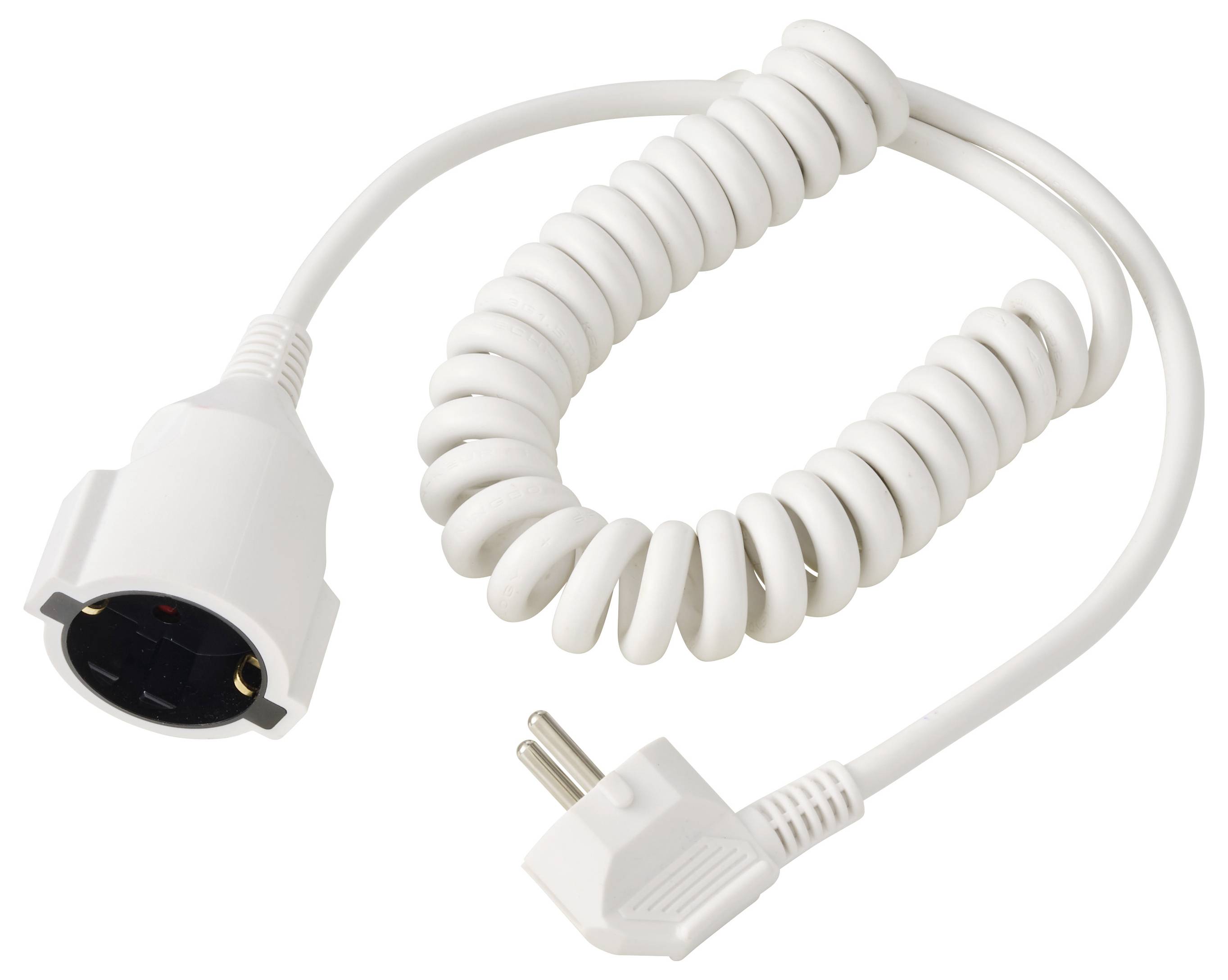 Sygonix SY-7279268 Strom Verlängerungskabel 16A Weiß 2.50m H05VV-F 3G 1,5mm² Spiralkabel