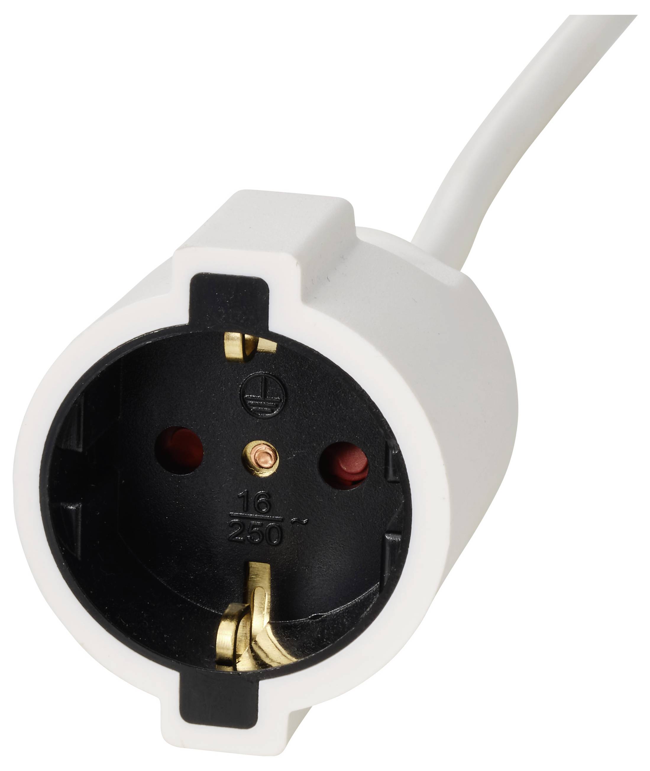 Sygonix SY-7279268 Strom Verlängerungskabel 16A Weiß 2.50m H05VV-F 3G 1,5mm² Spiralkabel