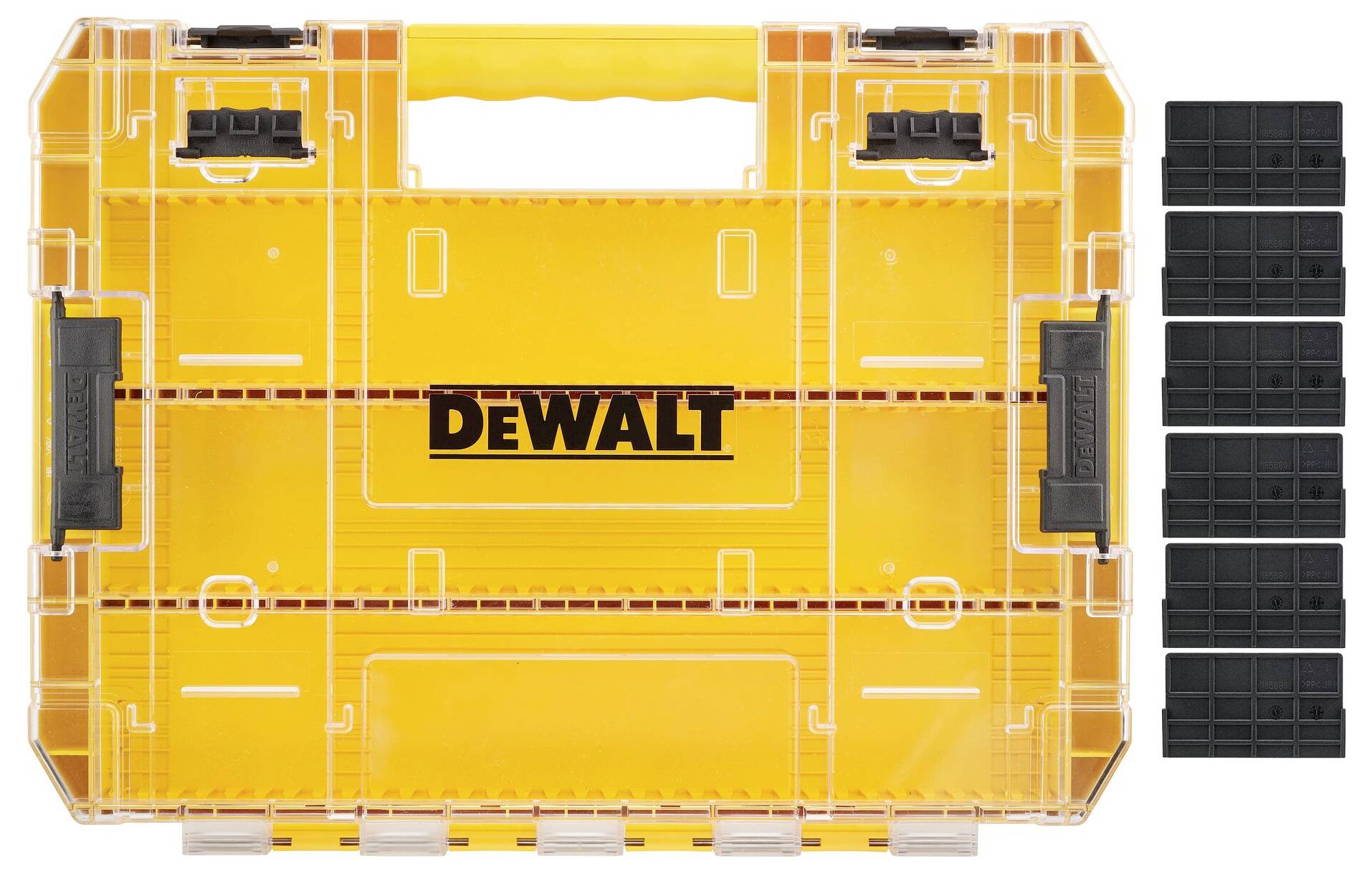 Eine Hand entfernt die Oberseite eines blau-schwarzen Elektrorrasiers. Der deutsche Text lautet „Einfach zu wechseln