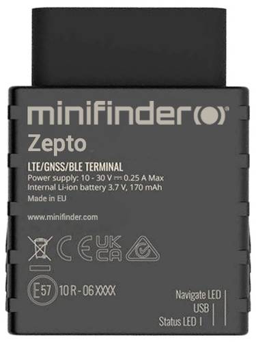 MiniFinder Zepto GPS Tracker Fahrzeugtracker, Live Tracking Schwarz 1 St.
