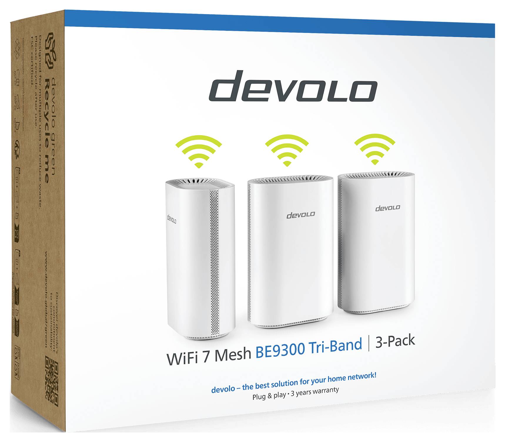 „devolo WiFi 7 Mesh BE9300 Tri-Band 3er-Pack
