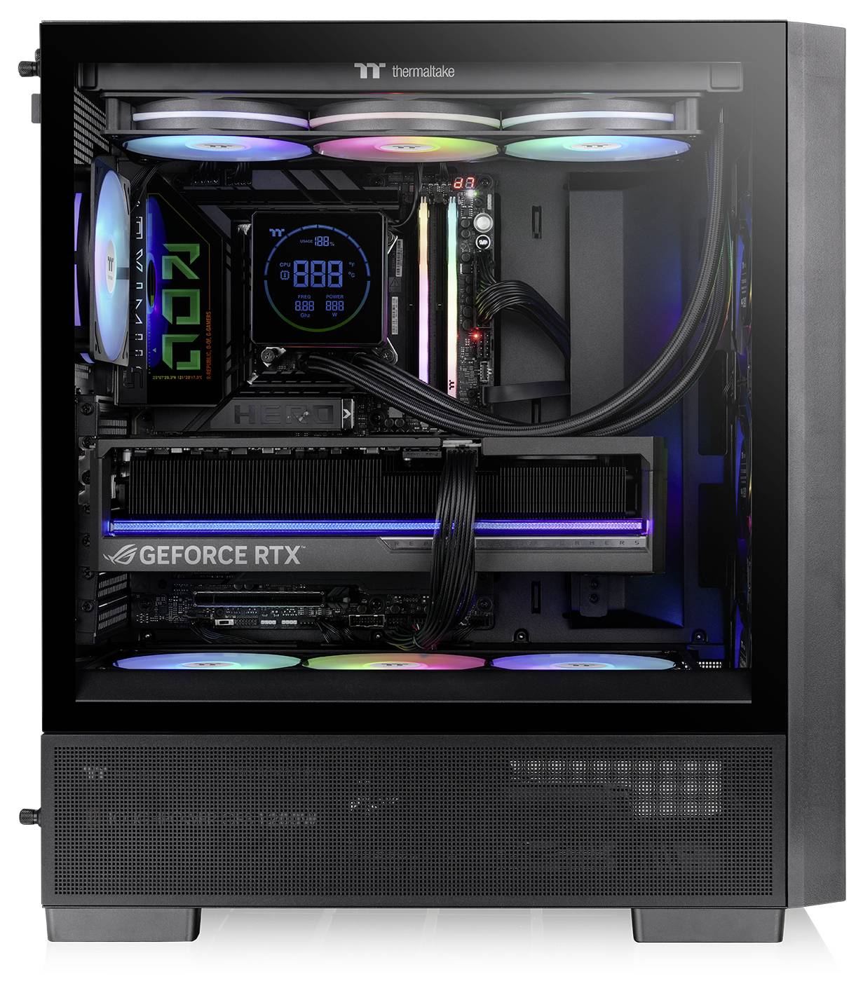 Thermaltake S380 TG ARGB Black Midi-Tower PC-Gehäuse Schwarz