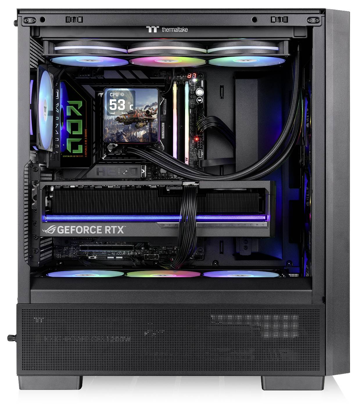 Thermaltake S380 TG ARGB Black Midi-Tower PC-Gehäuse Schwarz